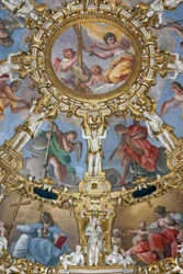 Innenraum der Madonna della Ghiara, Reggio Emilia, Emilia-Romagna, Italien